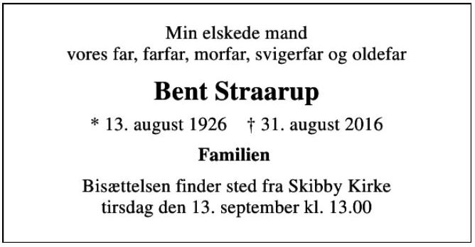 Bent Straarup.