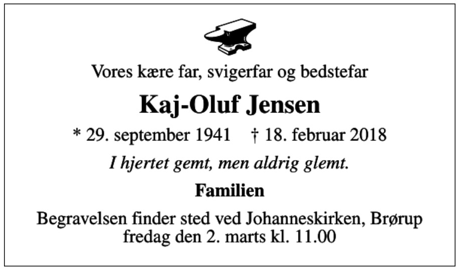 Kaj-Oluf Jensen.