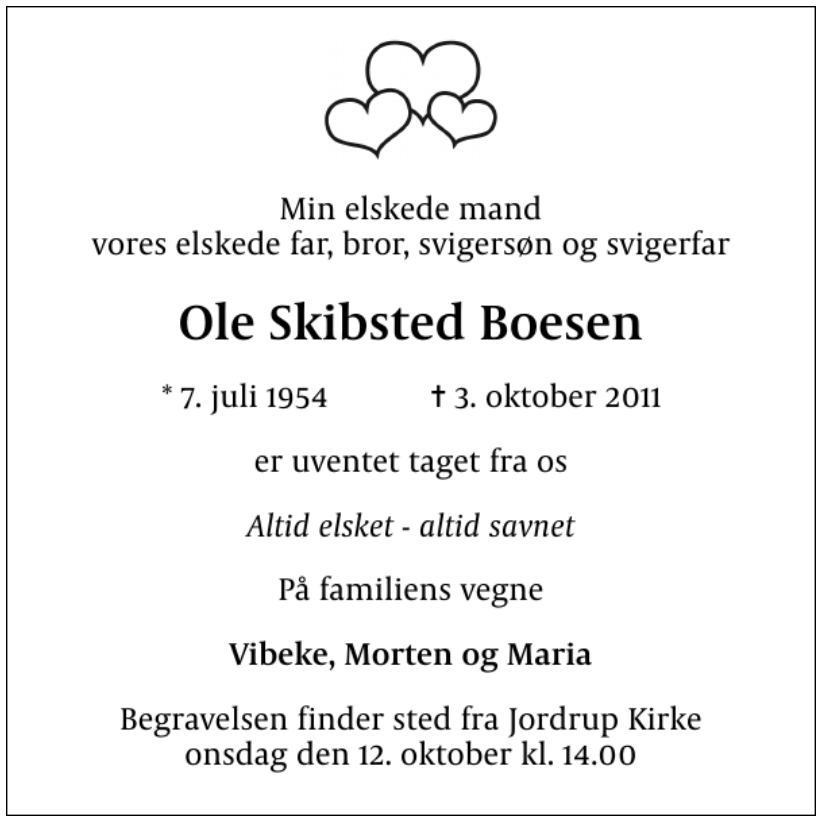 Ole Skibsted Boesen - 1954-2011