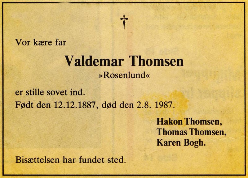 Valdemar Thomsen.