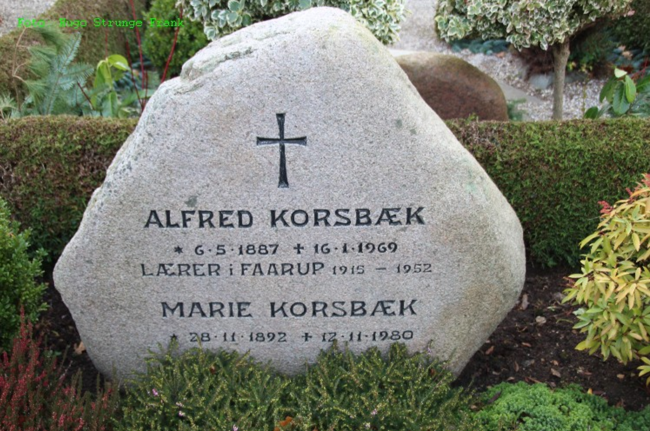 Alfred Korsbæk. 1887-1969. Marie Kjær 1892-1980.