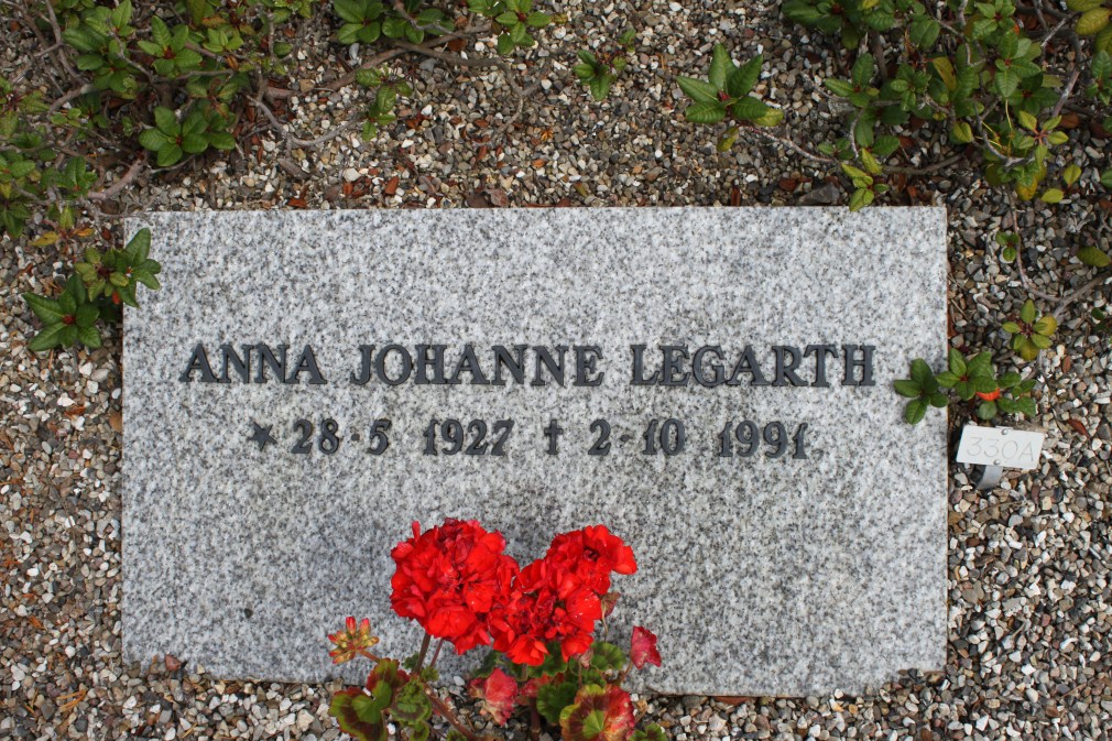 Anna Johanne Legarth, 1927-1991