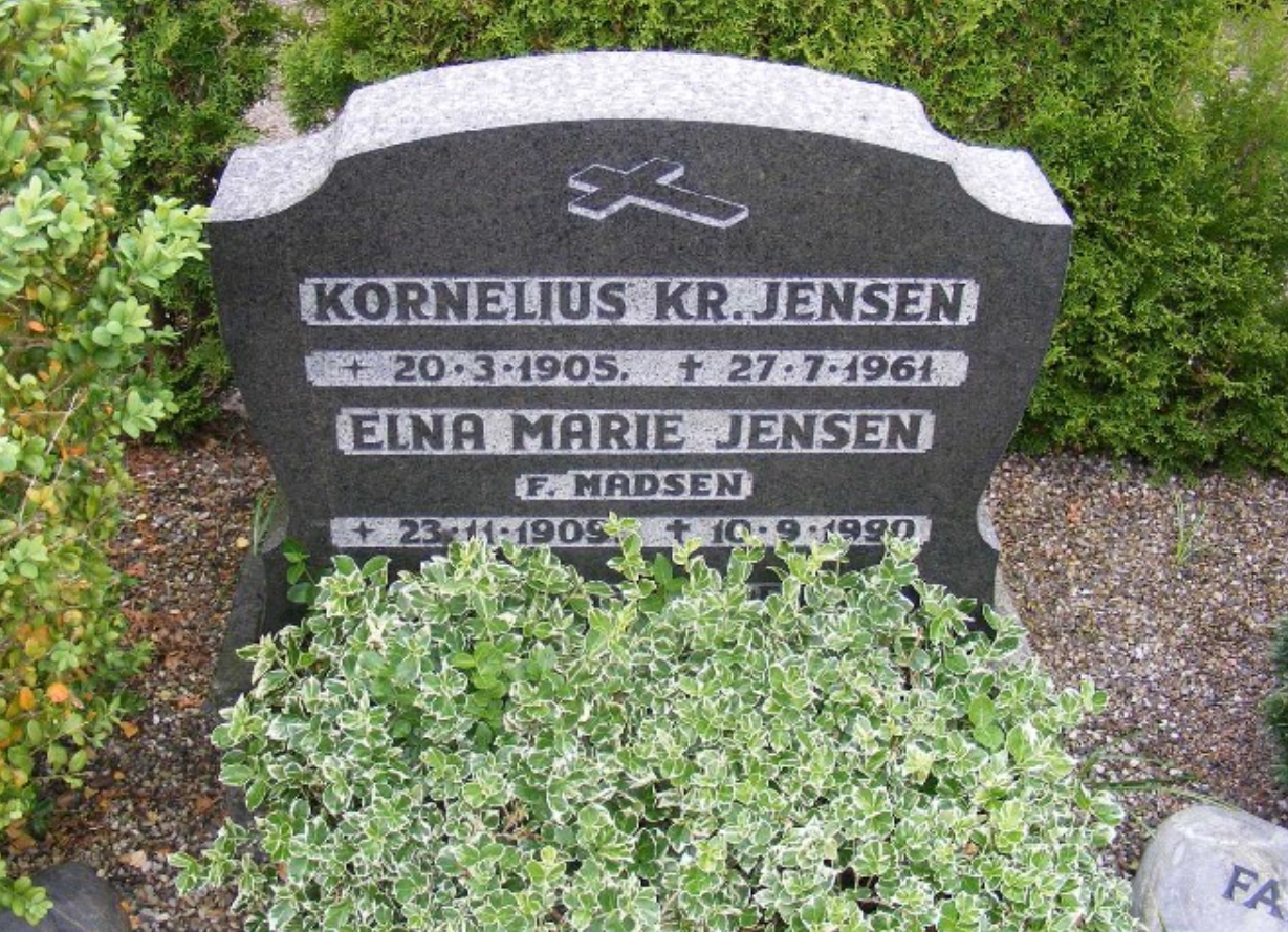 Kornelius Kristian Jensen og Elna Marie Madsen.